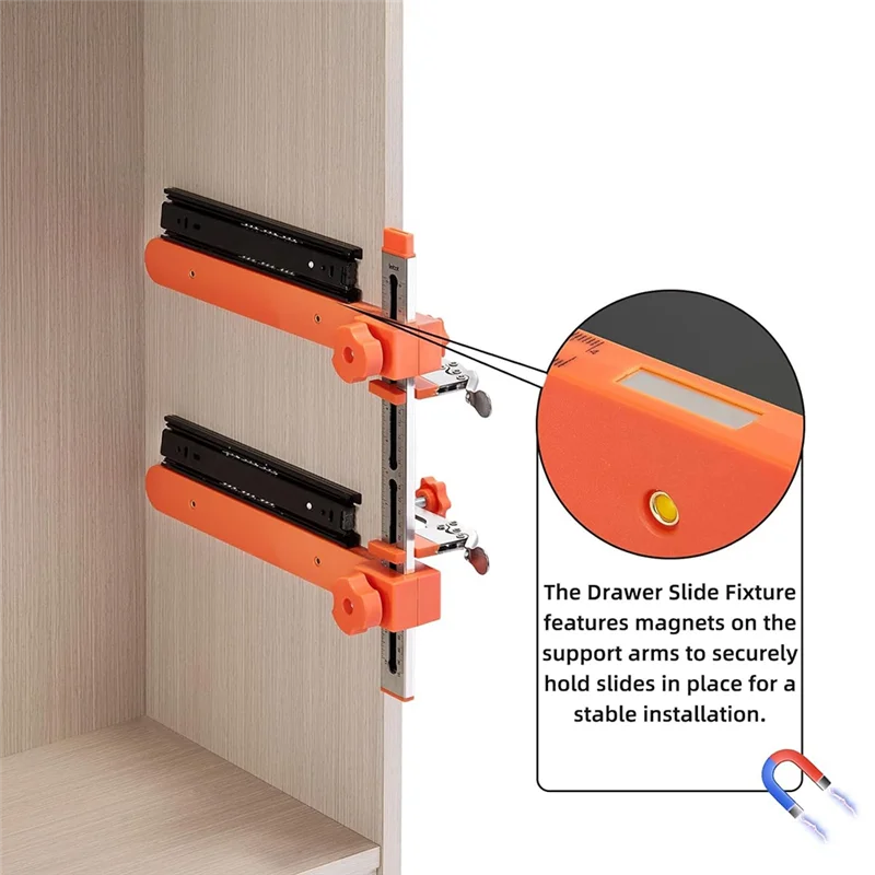MCGS-Woodworking For Cabinet Sliding Drawer Rail Installation Aid Adjustable Splicing Quick Fix Locator Tool