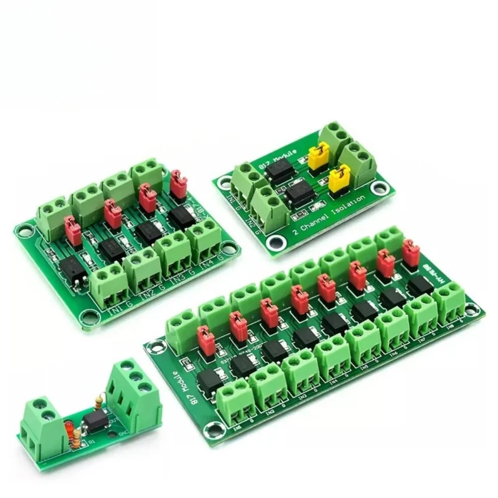 PC817 3.6-30V 1 2 4 8 Channel Optocoupler Isolation Board Voltage Converter Adapter Module Driver Photoelectric Isolated Module