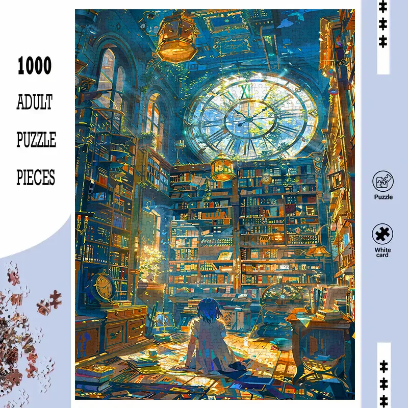 تتميز أحجية المكتبة العملاقة المكونة من 1000/500 قطعة بقراءة فتاة في أشعة الشمس اللامعة، مثالية لعشاق الأعمال اليدوية. إنه Inter #3