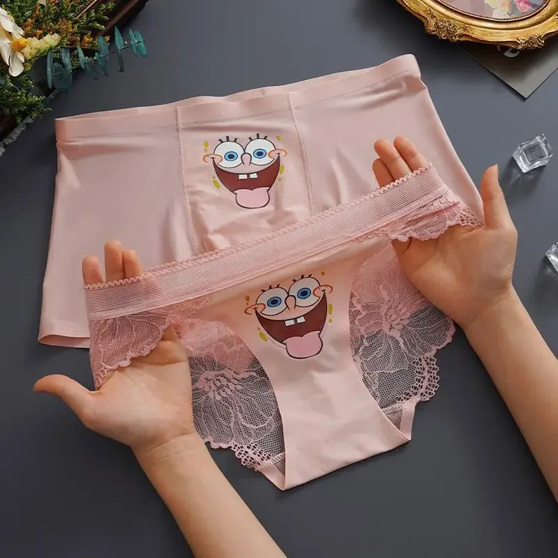 سبونجبوب لطيف الكرتون الأزواج الملابس الداخلية باتريك ستار عشاق مريحة السروال الرجال الملاكمين الرجال مثير النساء سراويل الملاكمين #1