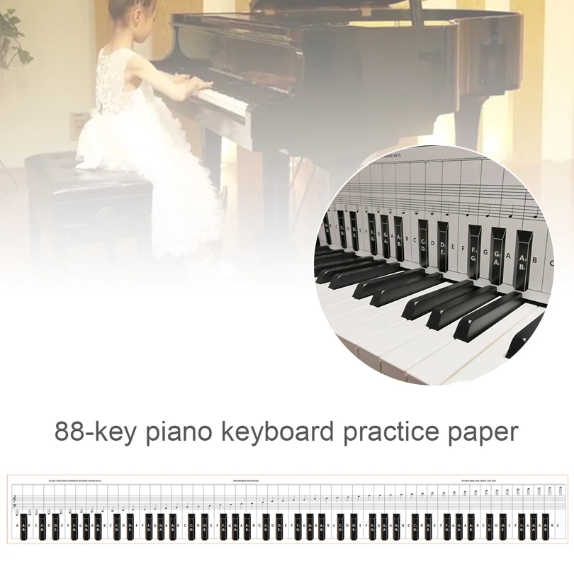 

88 Key Beginner Piano Finger Practice Keyboard Note Chart Piano Learning Aid for Behind the Piano Keys