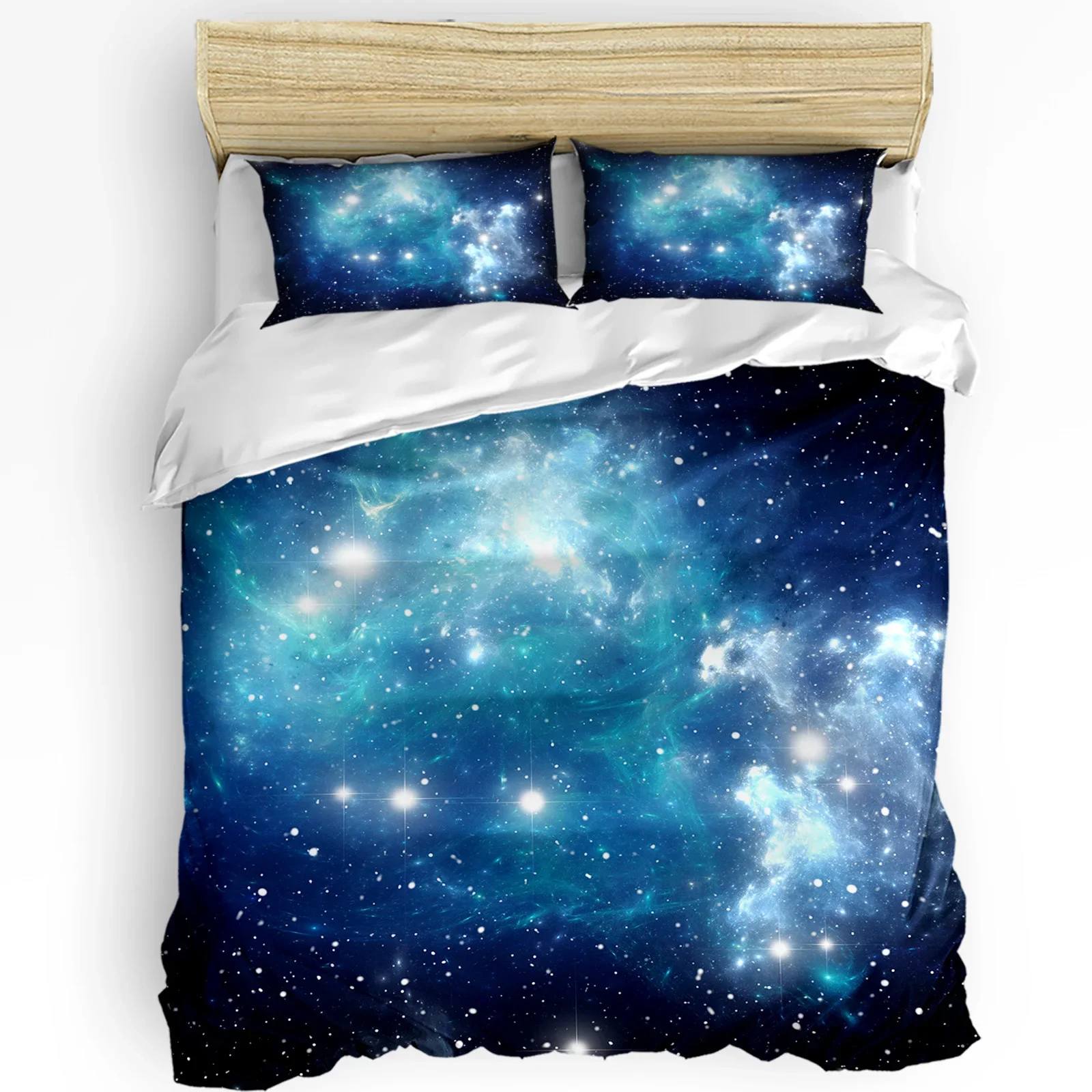 

Starry Sky Universe Duvet Cover Bed Bedding Set For Double Home Textile Quilt Cover Pillowcases Bedroom Bedding Set (No Sheet)