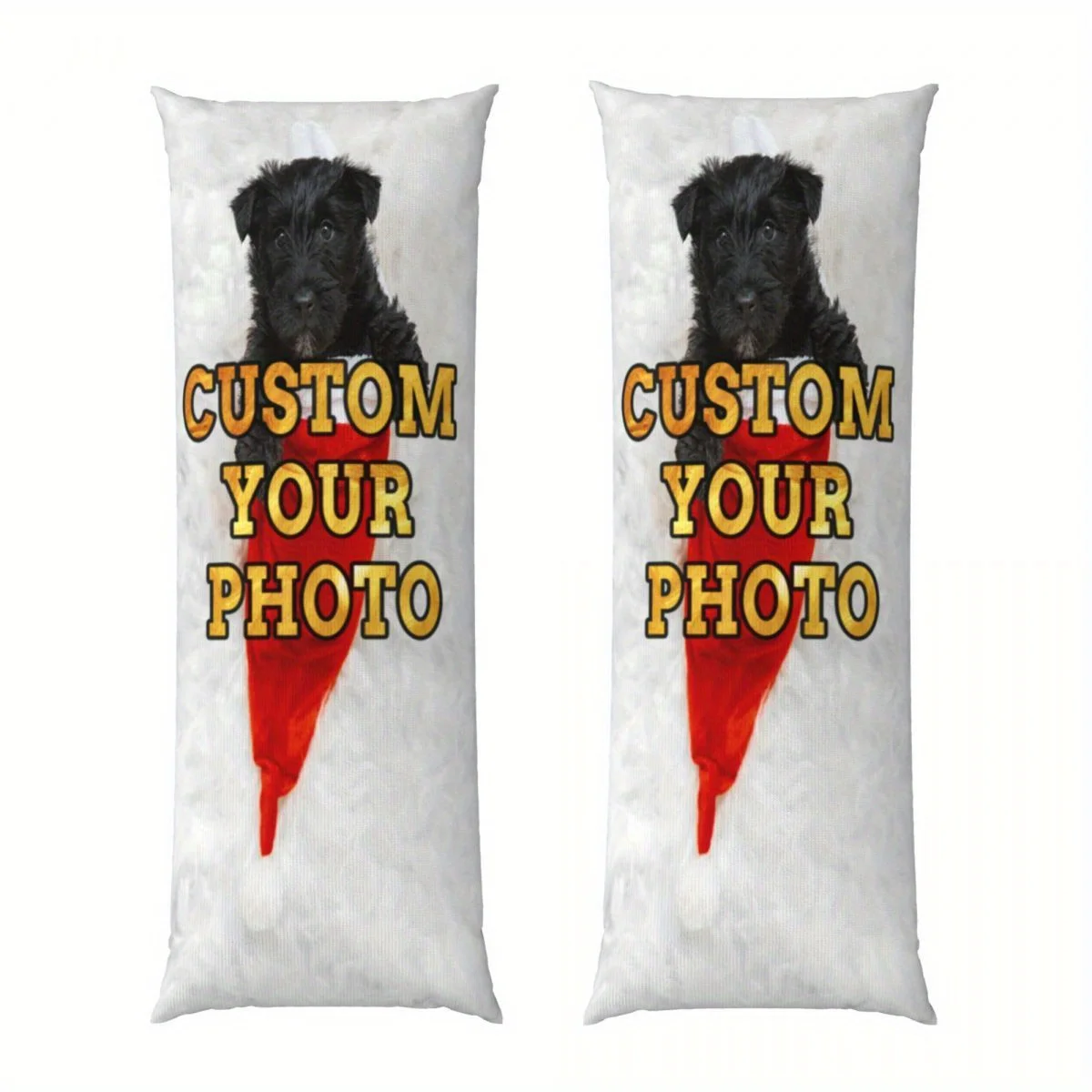 Customized photo plush pillowcase double-sided, personalized pet commemorative design, soft and durable polyester fiber, 20x54 i