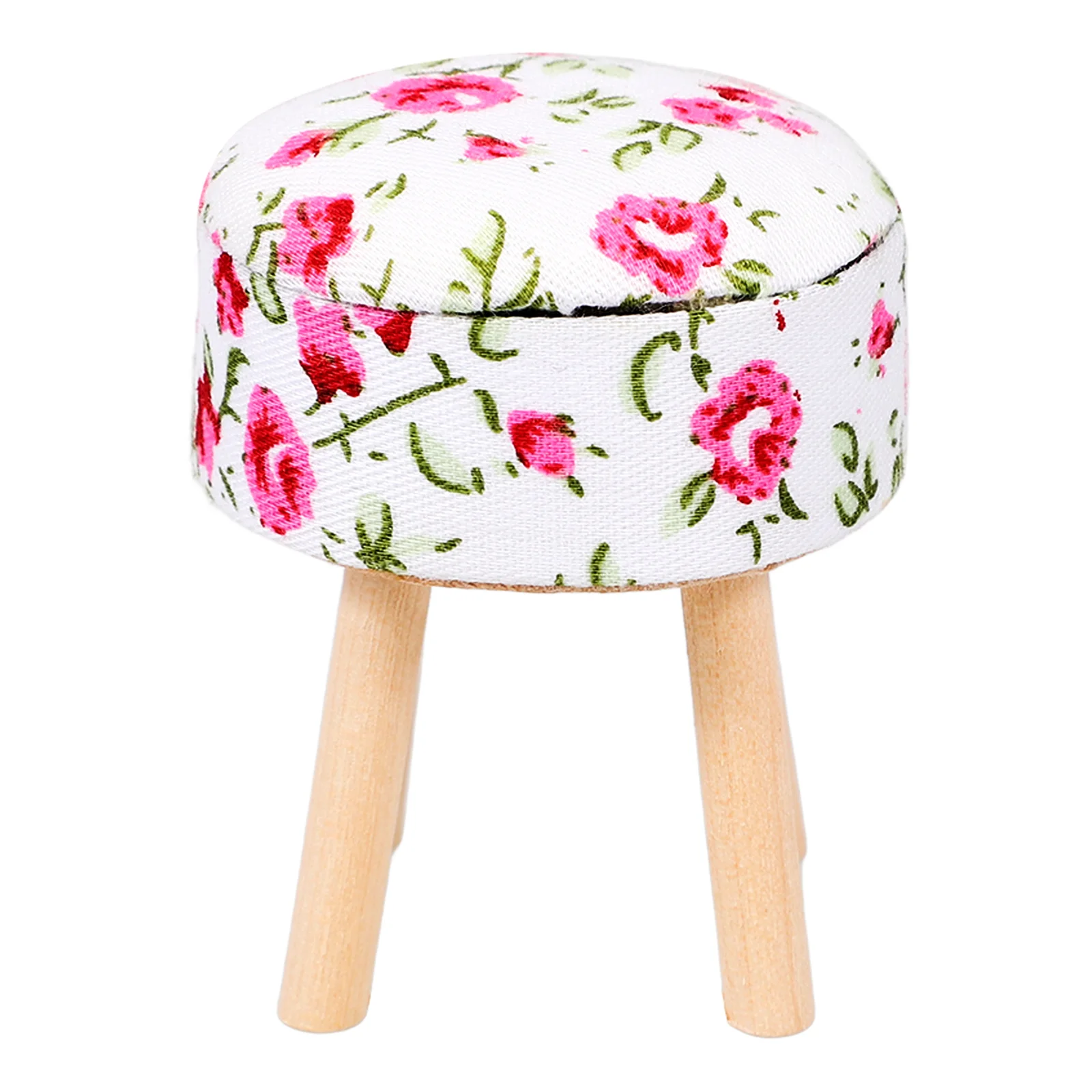 

Mini Round Bench Furniture Model House Wood Stool Commoner Miniature Fabric Wooden Stools