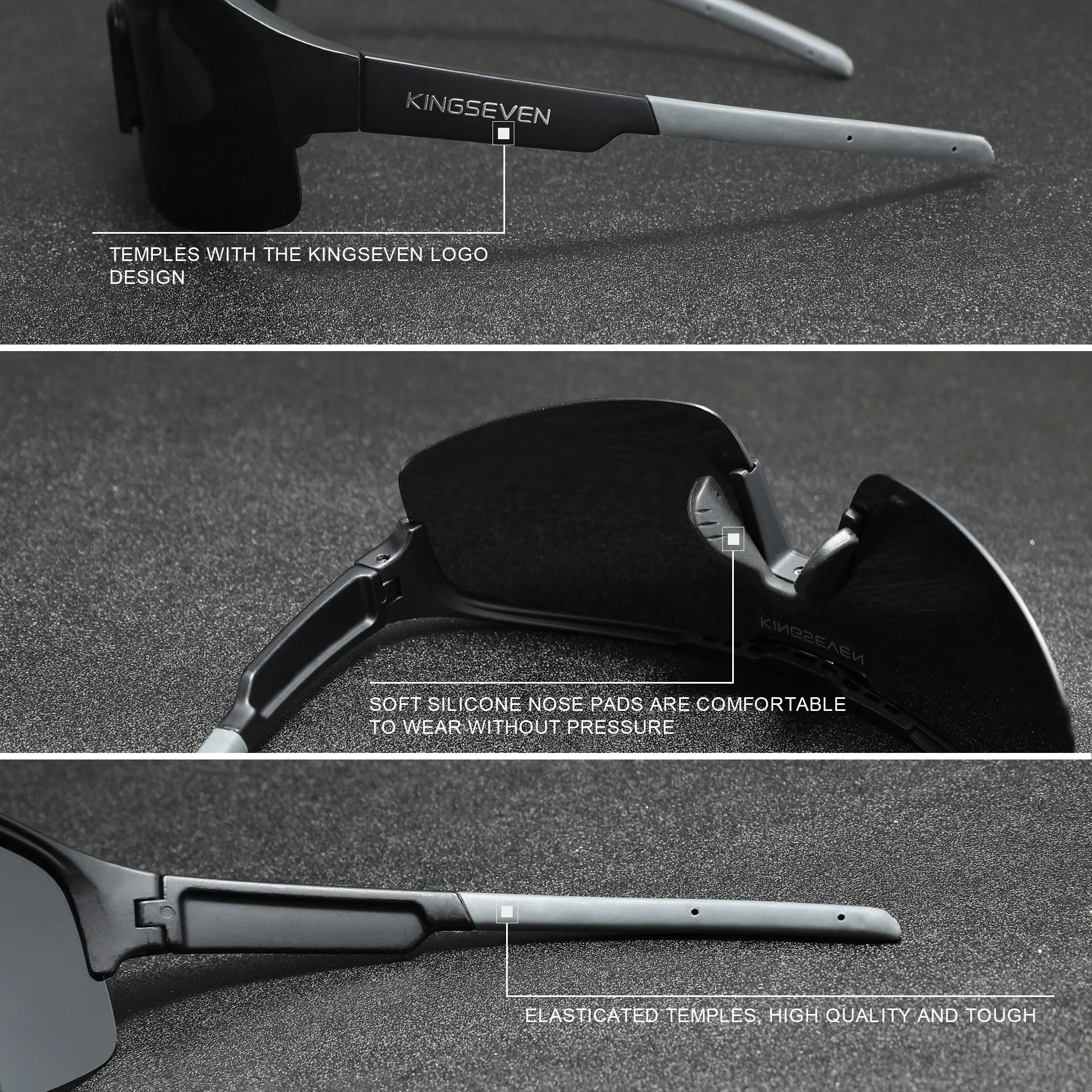 KINGSEVEN MTB الدراجات نظارات UV400 واقية نظارات شمسية رياضية الرجال النساء في الهواء الطلق القيادة الطريق تشغيل دراجة نظارات نظارات