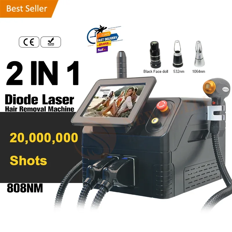 808 Haaren tfernungs maschine Epilierer Epilierer für Frauen diode 2 in 1 Piko sekunden laser Laser maschine Tattoo entfernungs maschine