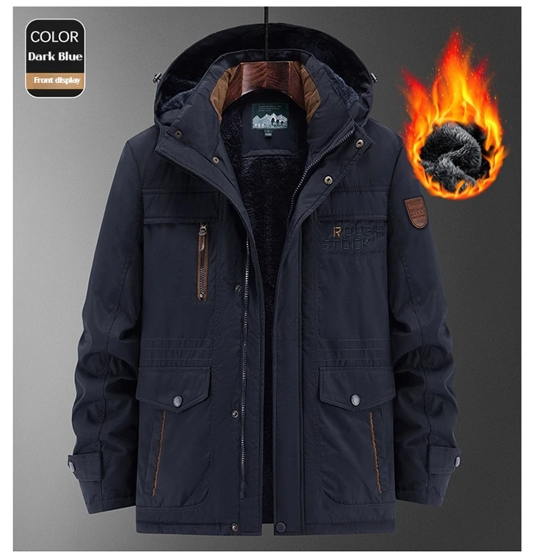 

Winter Coat Man Winter Windproof Waterproof Cotton Clothing Warm Cold Plus Size Cotton Jacket Men's Clothing Parka Men's Coats