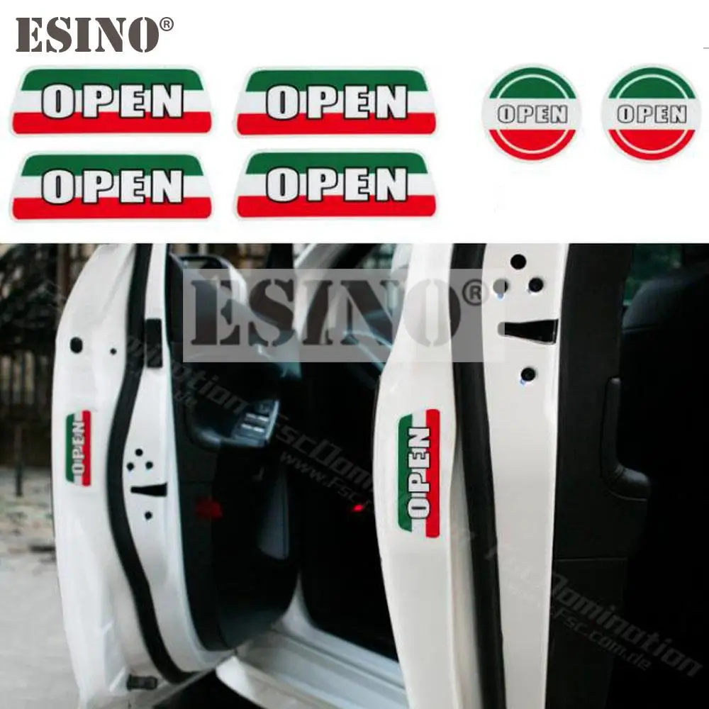 Warning Germany Italy France America England PVC Reflective Car Door Rear Trunk Sticker Pattern Vinyl Decal
