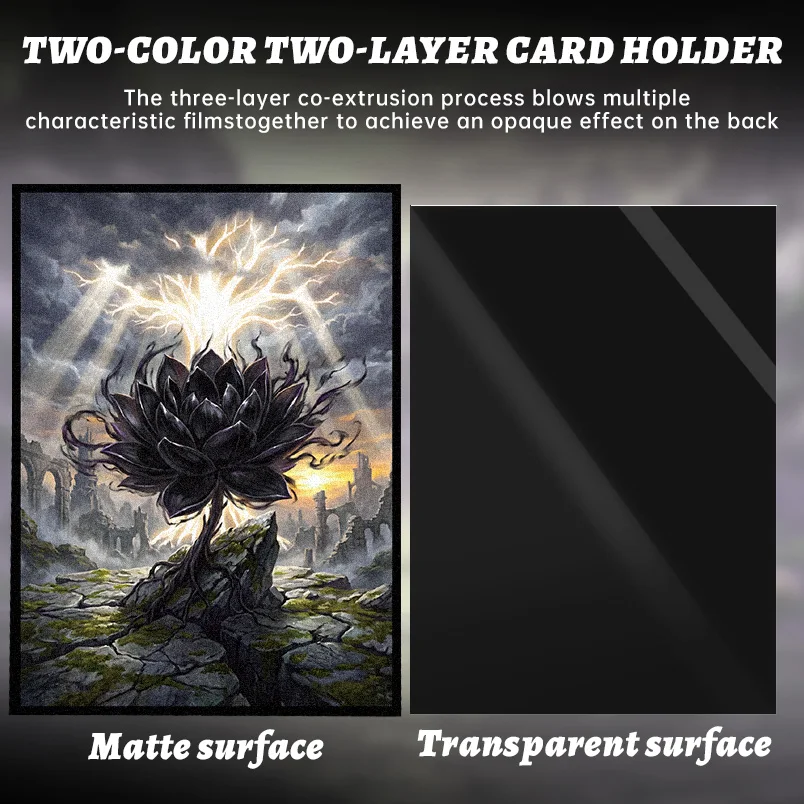 Card Sleeves 150pcs -Pattern print Standard Size,Pack Clear Front & Matte Finish Back,Dynamic Design,TCG Card Protector