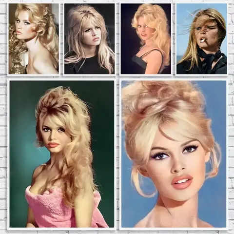 Pretty Singer B-Brigitte Bardot Poster High-Quality Canvas Wall Mural Crease-Free For Living Room Bedroom Interiors