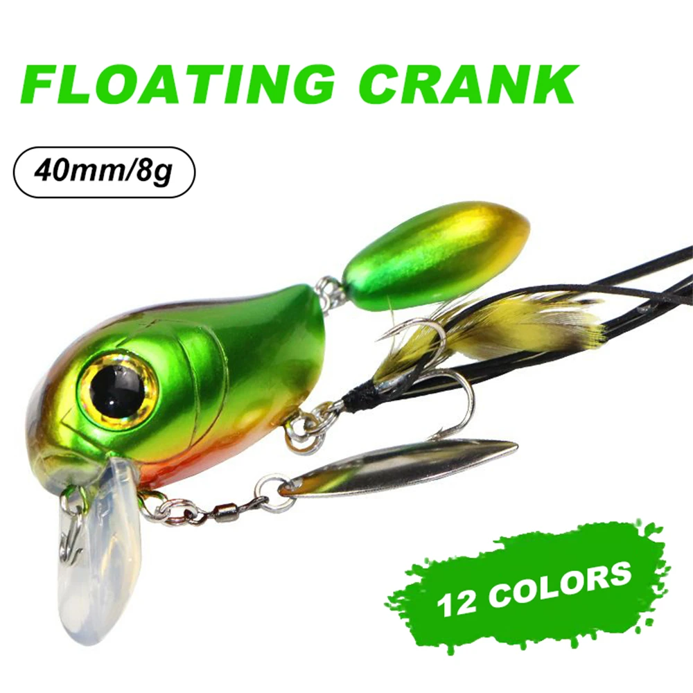 1 шт., 5 г, 40 мм, двойная шарнирная приманка-плавающая приманка для верхней воды с 3D глазами для окуня, форели, морской/пресноводной рыбалки