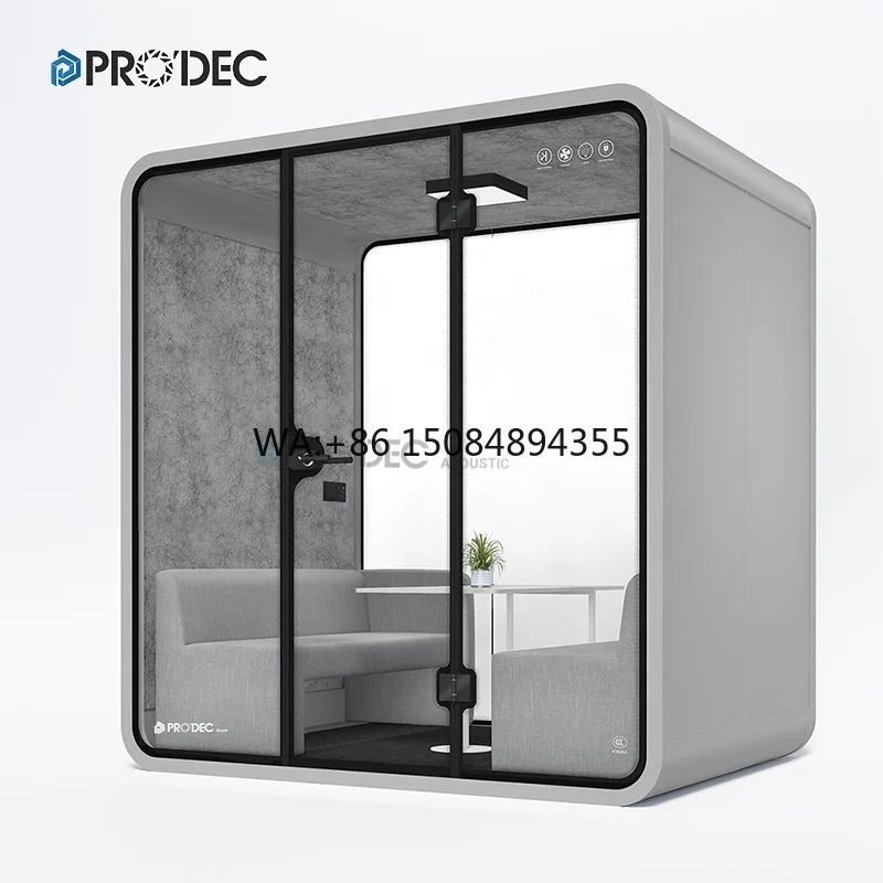 Customized Sound Insulation Soundproof Glass Booth Indoor Meeting Room Office Pods