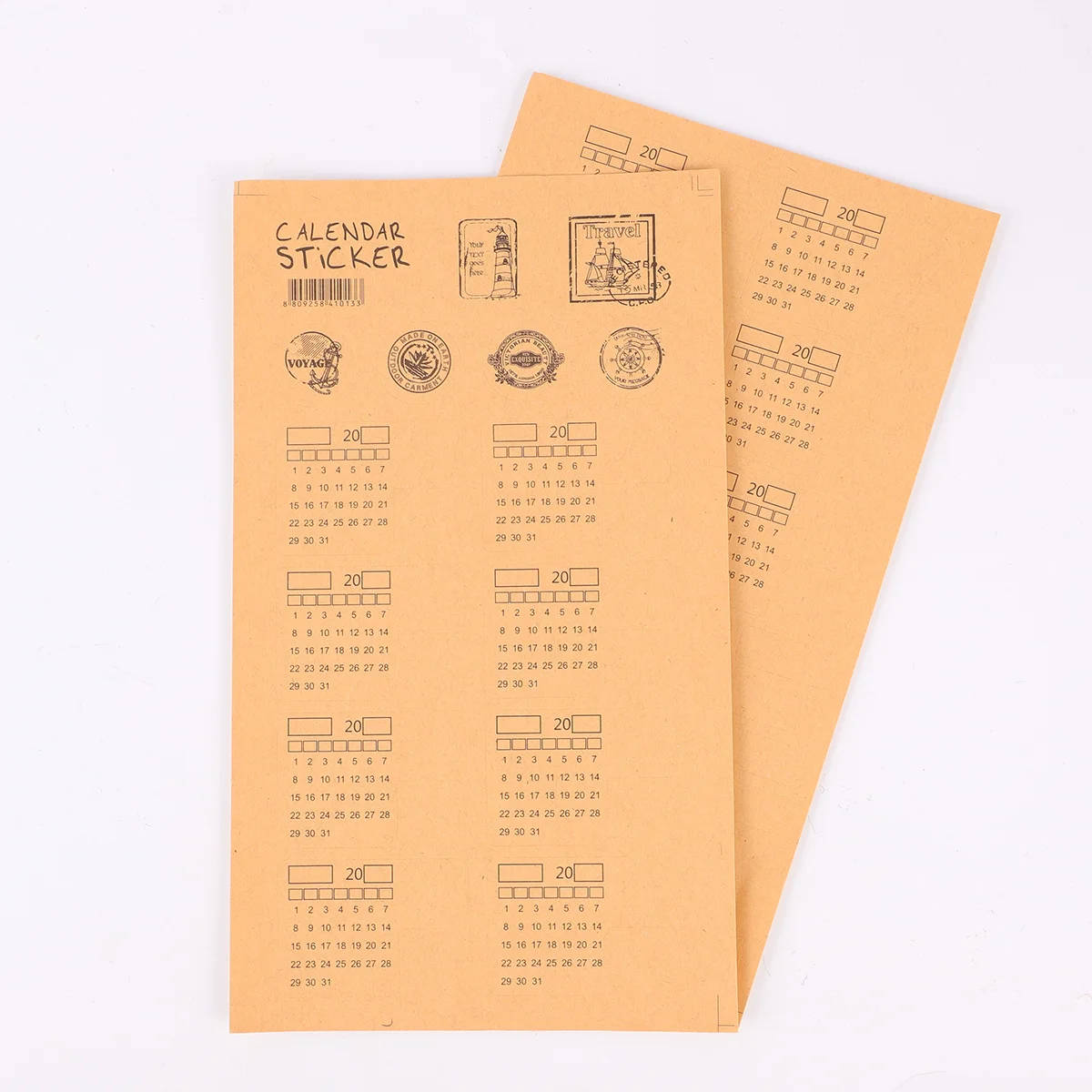 30Pcs Calendar Sticker Monthly Index Divider Tabs Manuscript Design for Notebook Diary Planner Schedule Label Calendar Sticker