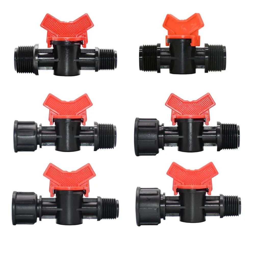 

1/2 3/4" Male Female Thread Connectors Tap Miniature Valve Water Pipe Hose Irrigation Adaptor Reducing Thread Connector