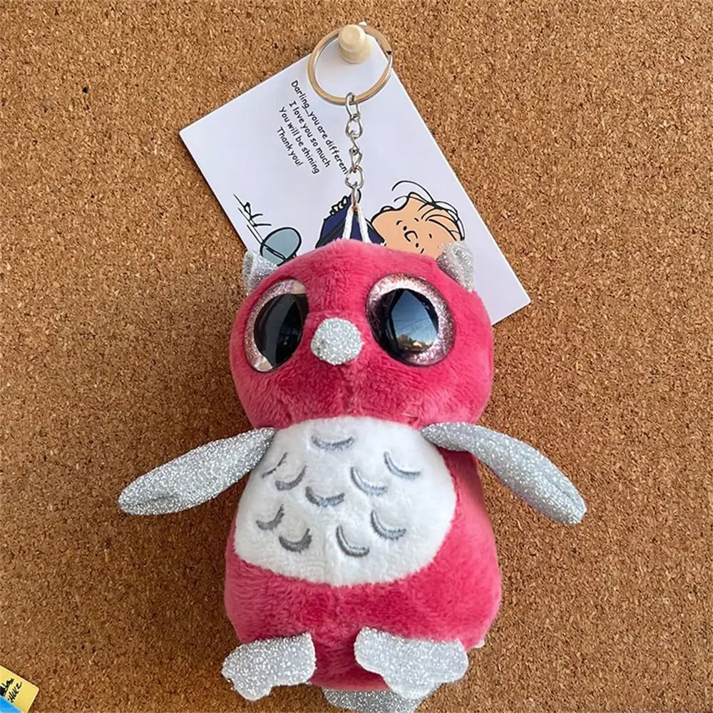 Mode knuffeldier uil sleutelhanger cartoon knuffels pluche uil sleutelhanger groot oog schattige uil hangers pop rugzak ornamenten