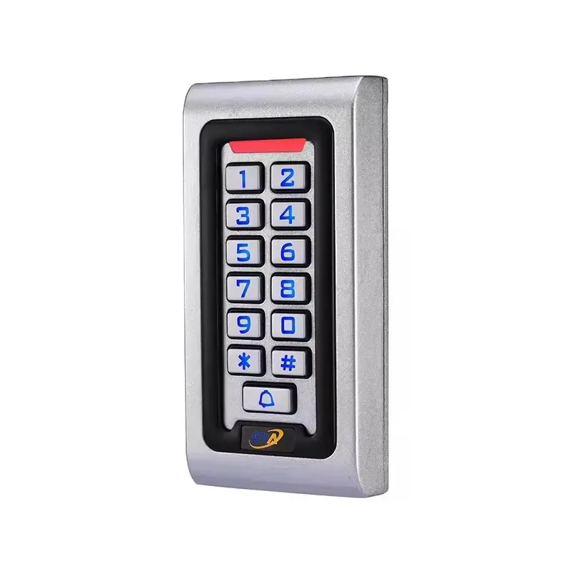 โลหะการควบคุมการเข้าถึงแบบสแตนด์อโลนกันน้ํา IP67 ID 125K /IC 13.56m 2000 ให้คะแนน anti-hit รองรับ Wiegand 26 รูปแบบอินพุต/เอาต์พุต