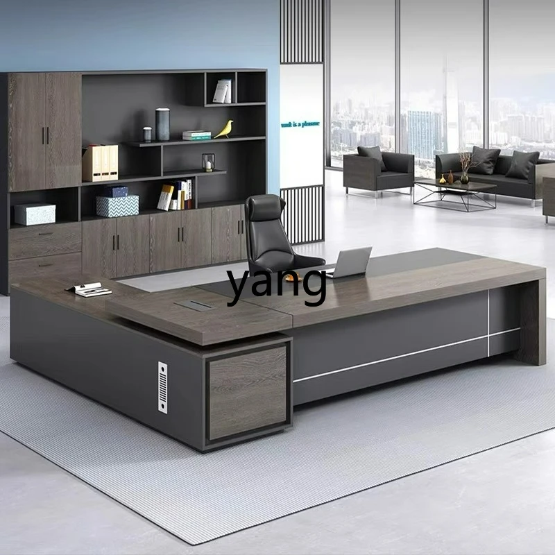 LTT boss office desk and chair combination manager table simple modern office furniture