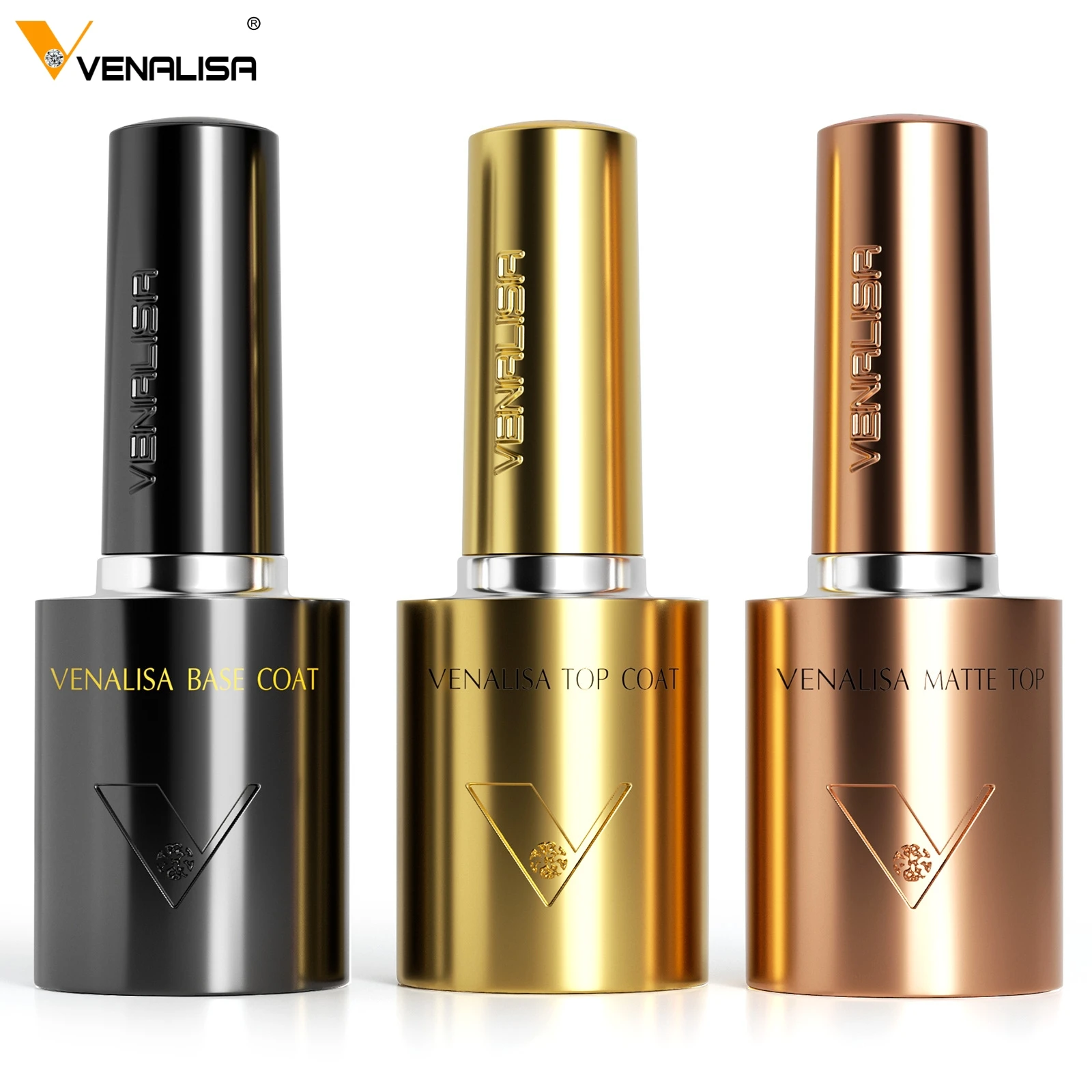 VENALISA 1Pcs 10/60ml Gel Base Top Matte Coat Nails Polish Shine TPO/HEMA FREE Long Lasting LED UV DIY Salon Manicure for Women