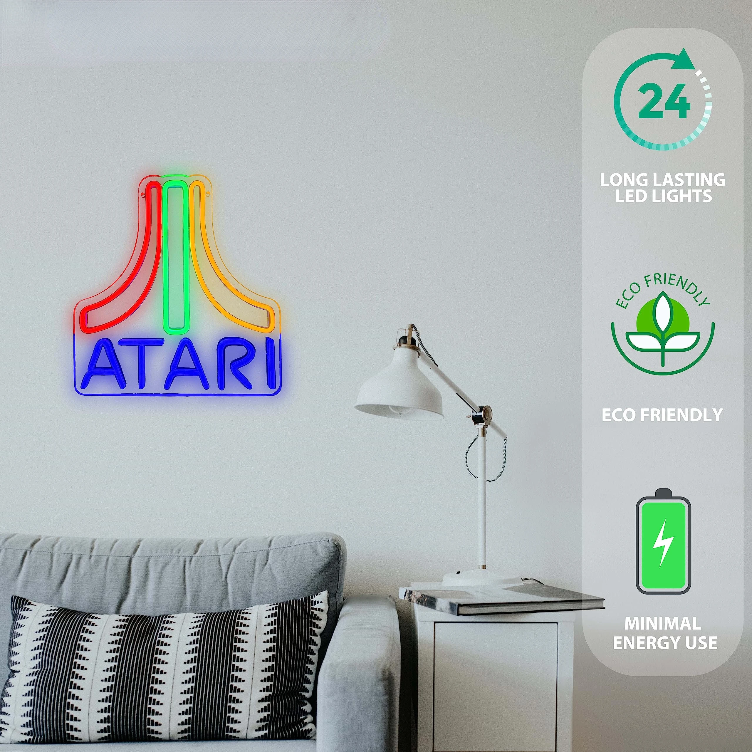 LED Neon Sign Light para Game Room Decor, Game Console, USB, Sinal Logotipo, Homem Caverna, Pub, Gamer Presente