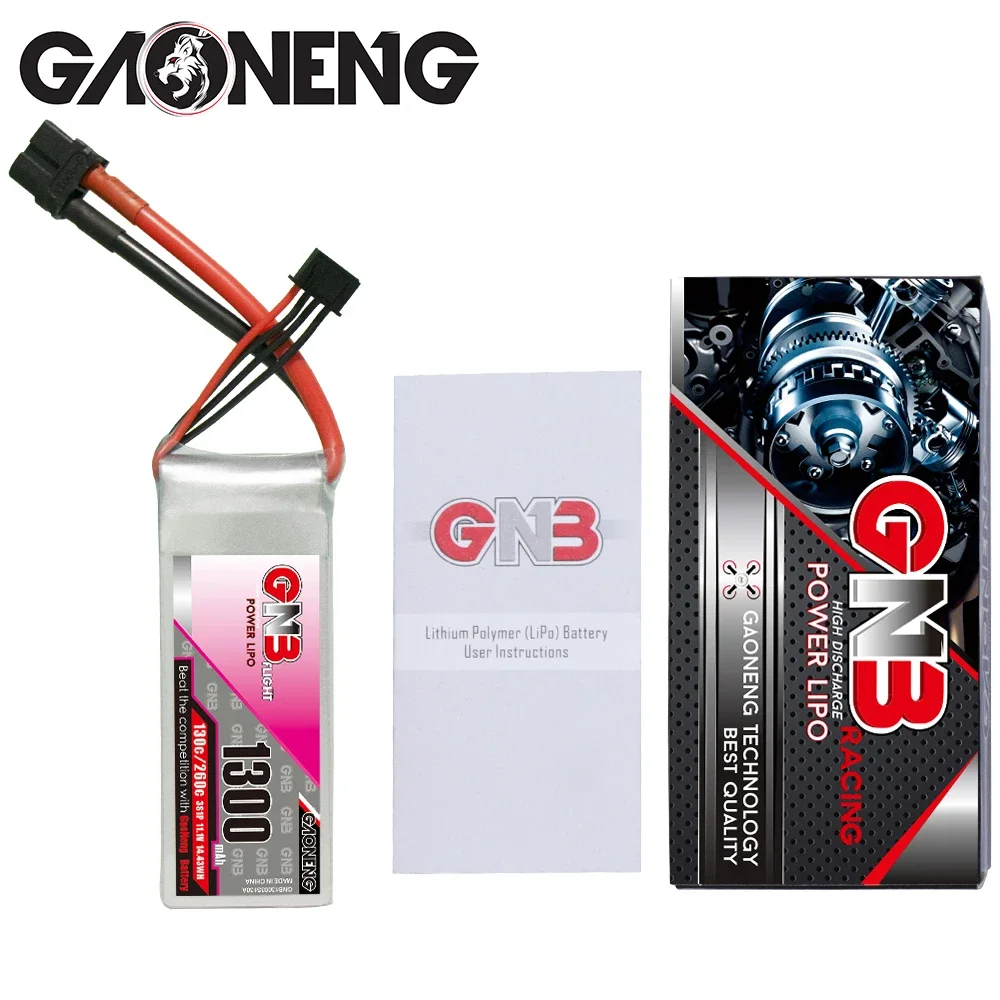 GAONENG GNB 3S 1300mAh 11.1V 130C/260C Lipo Battery With XT30 XT60 Connector For FPV Racing Drone RC Quadcopter Helicopter