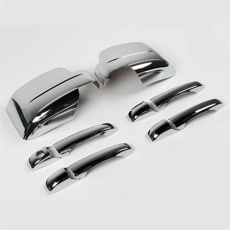 

ABHX-Side Rearview Mirror Cover Shell Trim + Door Handle Cover Decoration For Jeep Patriot 2011-2016 Car Accessories Supplies