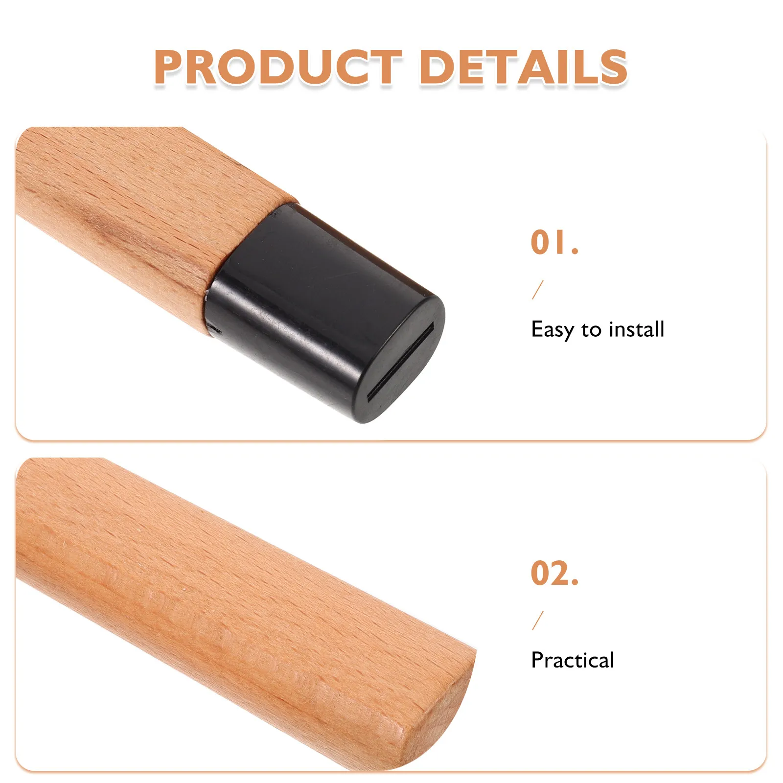 4Pcs Japanese Knife Handles Premium Wood Replacement Nakiri Sashimi Chef Kitchen DIY Upgrade Grip Stable Fit Cutter Handle view 3