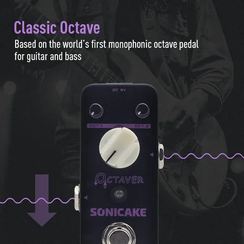 Imagen 2 del producto SONICAKE Octaver Analógico Clásico Octave Guitarra Bajo Pedal de efectos QSS-19