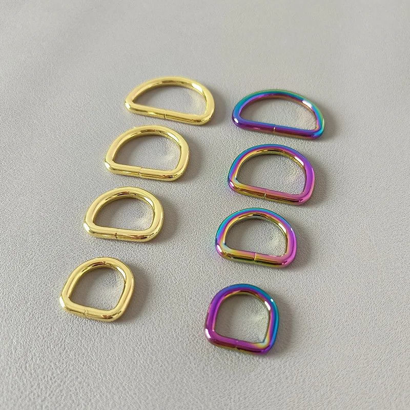 1Pcs Welded Metal D Rings For Bag Purse Belt Straps Accessory Pet Dog Collar Leash Hardware Backpack Handbag Sewing Clasps