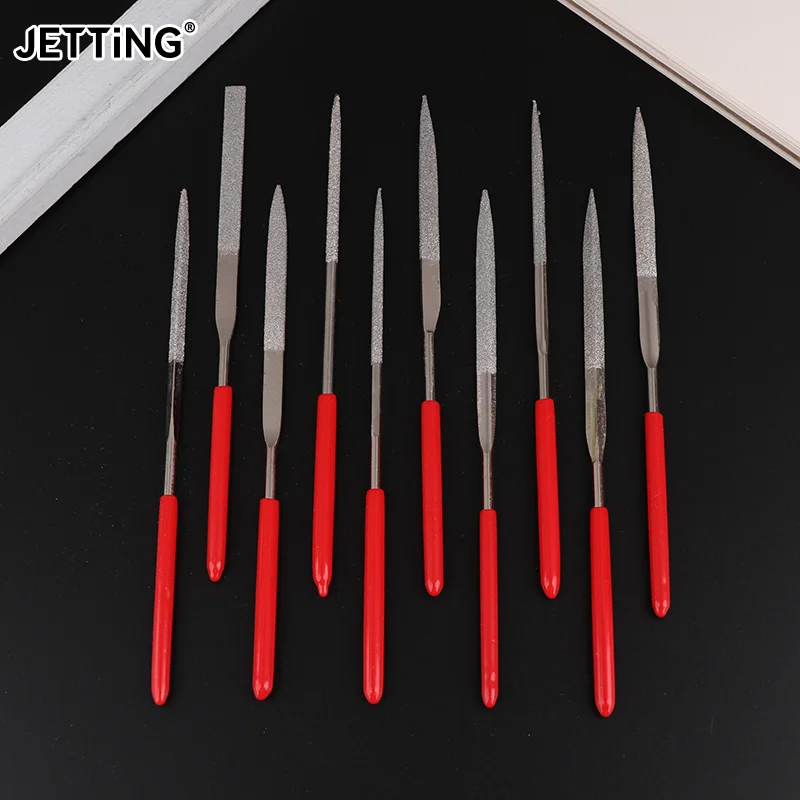 140mm 10PCS Diamond Mini Needle File Set Hand Tools For Ceramic Glass Gem Stone Hobbies And Crafts