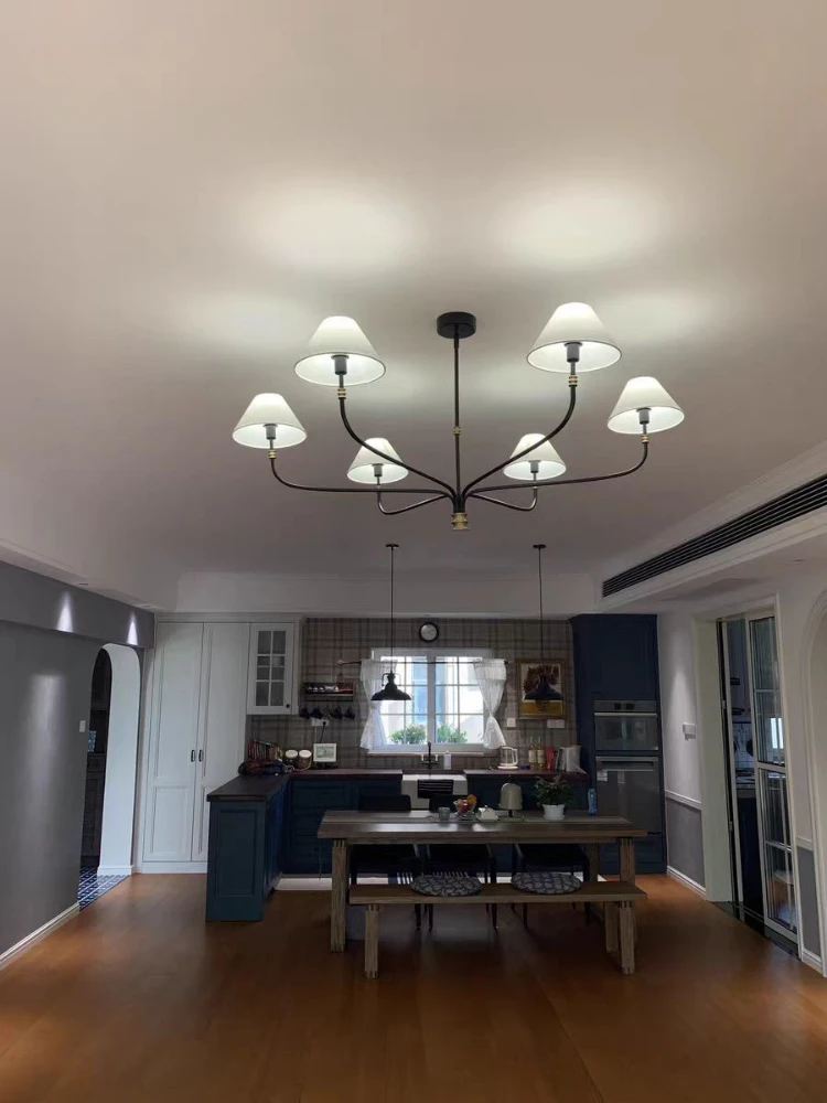 French Country Pendant Light Vintage Minimalist Branch Candelabra LED Pendant Light E14 Bedroom Study Villa Cozy Home Decor