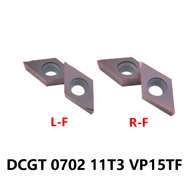 

DCGT070202L-F DCGT11T302L-F DCGT11T302R-F DCGT11T304R-F VP15TF DCGT070204L-F NX2525 10pcs/box Carbide Inserts Turning Tool DCGT