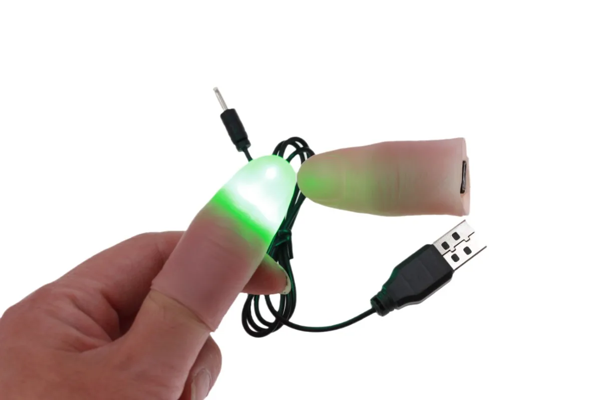 Charging Version of Professional Thumb  Light Thumb Set Strong Light Can Dance Five Color Seven Color Magic Props