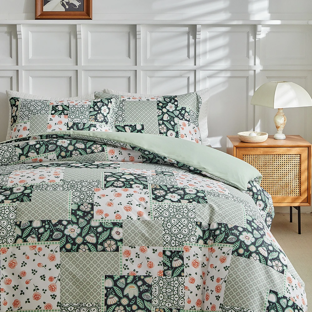 Duvet Cover Bedding Set Twin Full Queen King Size 135x200 Nordic Quilt Cover 240x220 Double Single Floral Leaf Bed Linen 200x200