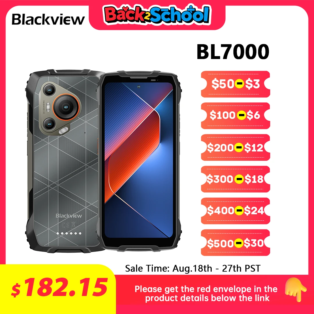 BLACKVIEW BL7000 5G AI Rugged Phone Deepseek GPT Android 15 Smartphone, 6.78