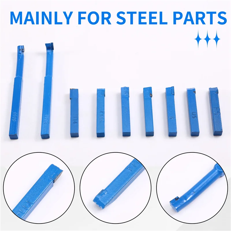 

Набор токарных инструментов ABNO-Blue с твердосплавным паянием, 9 сверл с квадратным хвостовиком 8X8 мм