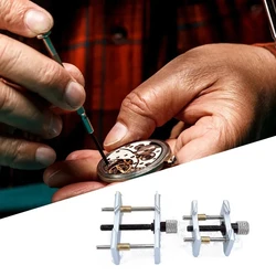 2pcs Multifunctional Universal Watch Movement Holder Fixed Base 2in1 Watches Case Clamp Repair Tools for Watchmaker