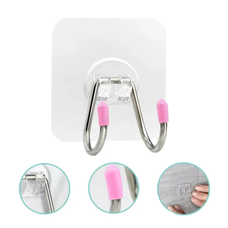 

Wall Storage Hooks Punch-freestainless Steel Strong Self Adhesive Hooks Hook Self-adhesive Hook Multifunctional Storage Hanger