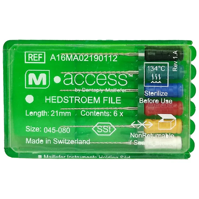 5 Boxes Dental  M-Access HEDSTROEM-FILE 21mm 25 mm 31 mm Dental Hand Operated Files Stainless Steel
