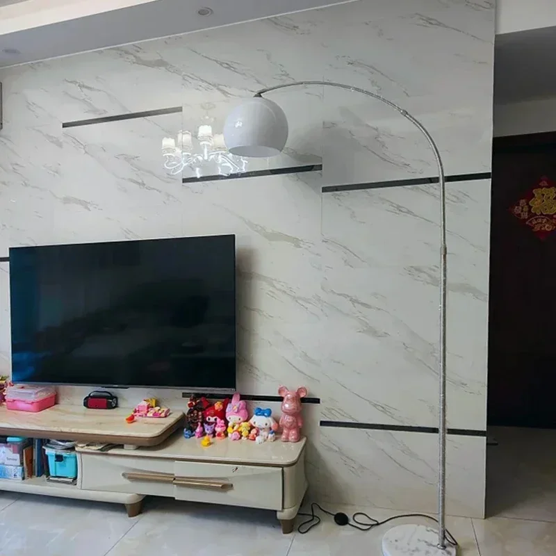 Nordic white orange Led lamp living room bedroom stainless steel simple individual curved fishing rod creative Sunset Floor lamp