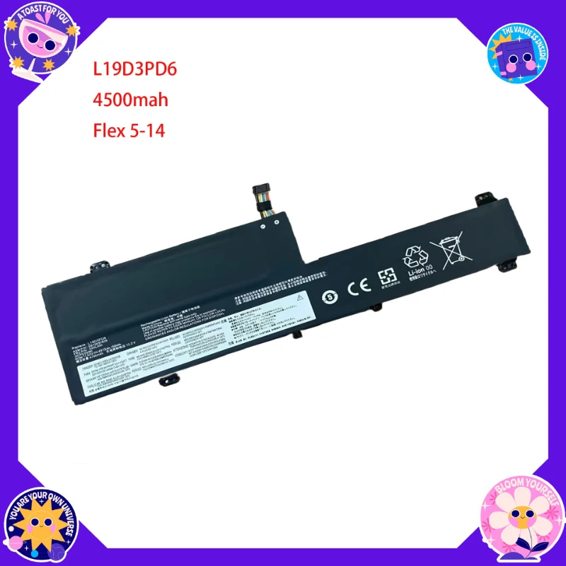 11.52V 4500mah Suitable for Lenovo Flex 5-14 L19M3PD6 L19D3PD6 L19L3PD6 L19C3PD6 Battery
