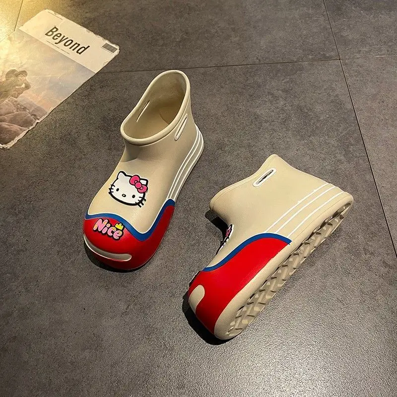 Anime Sanrio Small Boots Hello Kittys Accessories Cute Kawaii Rainboots Anti-Slip Waterproof Closed Toe Sandals Toys Girls Gift