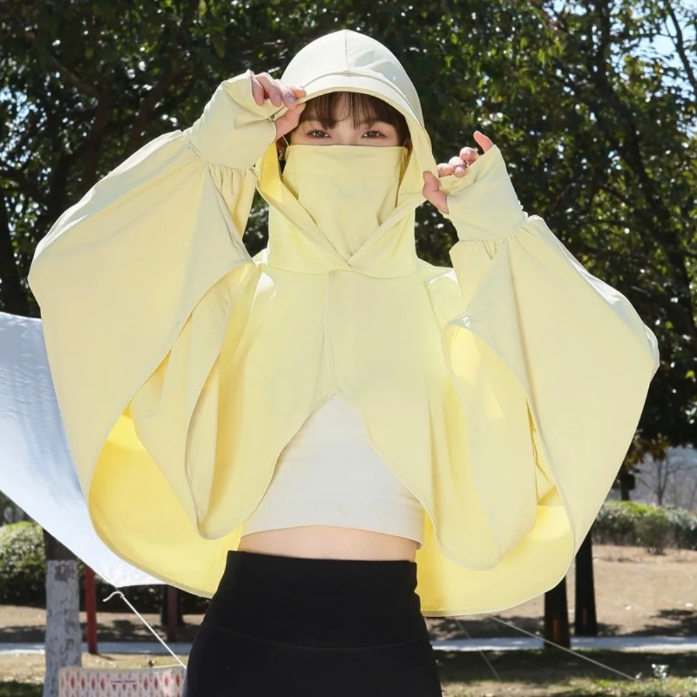 Solid Color 3 in 1 Sunscreen Hoodie Thin Long Sleeve Sun Protection Clothing UV Protection Quick Dry