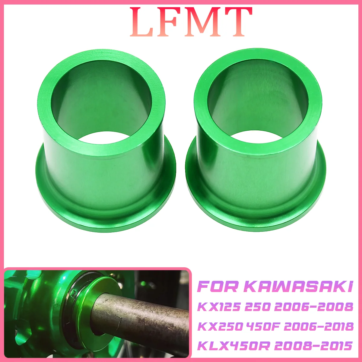 

CNC Front Rear Wheel Axle Hub Spacer For Kawasaki KX125 KX250 KX250F KX450F KLX450R KLX KX 125 250 250F 450F 450R 2006-2019 2020