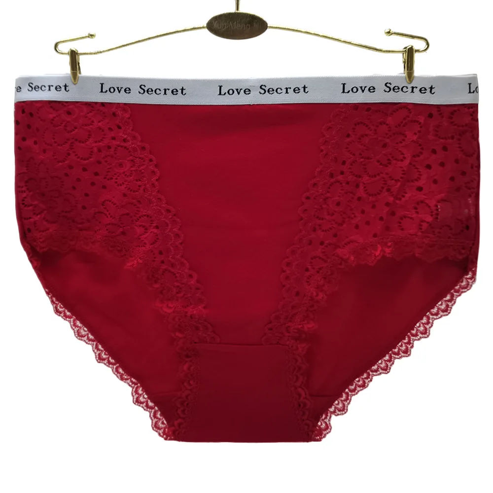 Sexy kalhotky Plus Size Bavlněné spodní prádlo Dámské kalhotky Spodní prádlo Jednobarevné kalhotky Dámské intimní kalhotky 3 kusy/sada - náhled 3