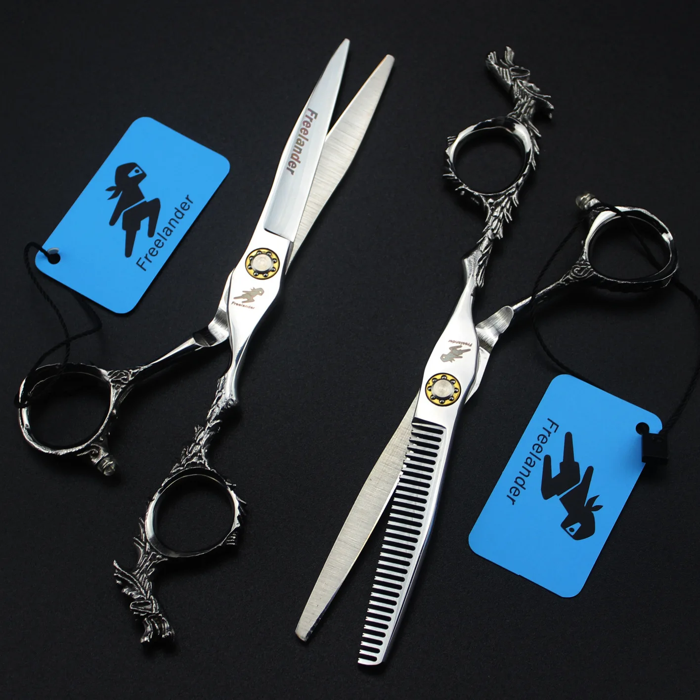 Silver Handle Professional Hair Scissors 6 