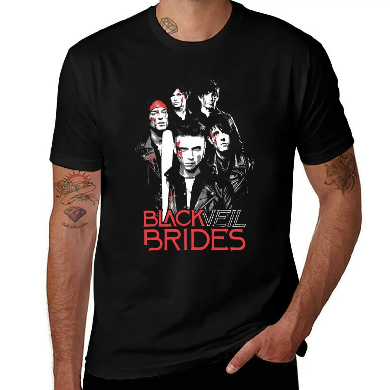 BLACK VEIL BRIDES BAND T-Shirt graphic shirts cotton graphic tees animal prinfor boys mens fashion