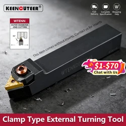 WTENN1616 WTENN2020 WTENN2525 WTENN3232 External Turning Tool WTENN Lathe Bar Turning Holder CNC Cutting Tool Cutter Bar