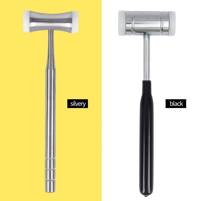 1pc Dental Bone Hammer Teeth Surgical Extraction Tool with Double-headed Nylon Replaceable Pad Dental Surgical Instrument