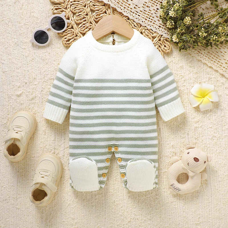 الرضع القدمين حللا موضة المشارب متماسكة الوليد الرضع بنين بنات السروال القصير الملابس قطعة واحدة طفل أبلى بلايسوت 0-18 متر #1