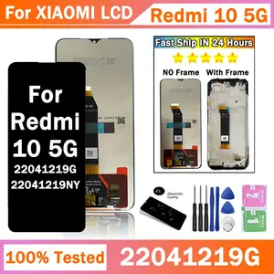 Bilashmart 6.58 Screen Xiaomi Redmi 10 5G Lcd Display Digital Touch Screen with Frame Redmi 10 5G 22041219G 22041219NY